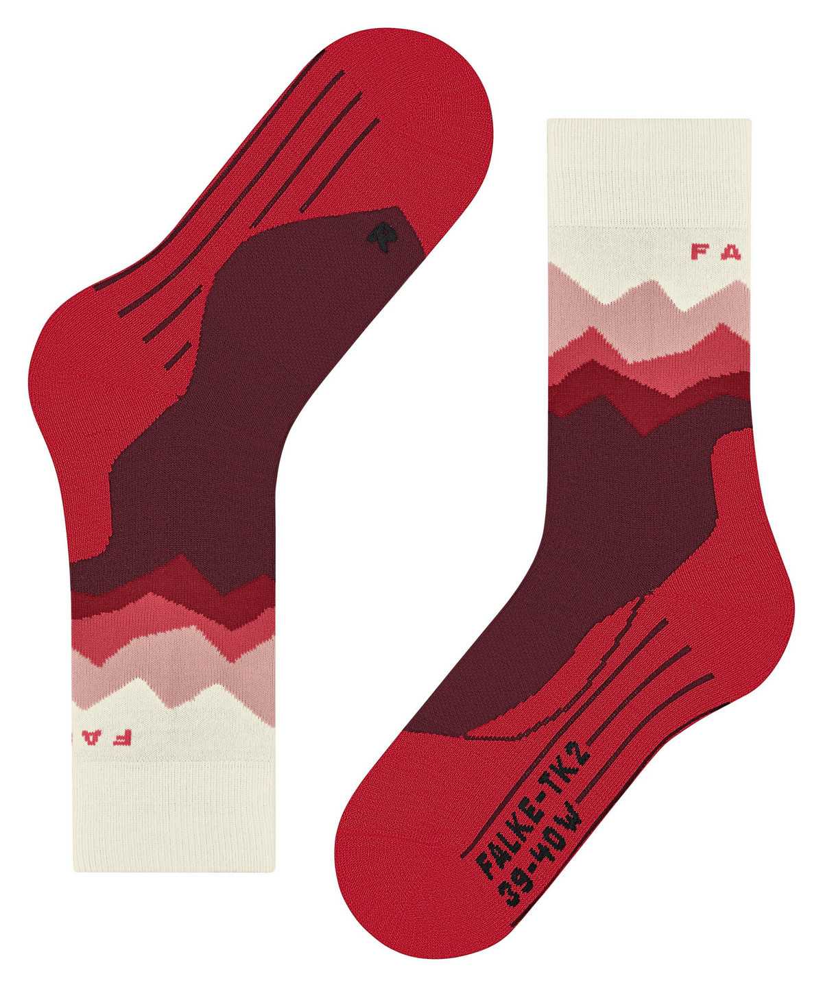 Sports Socks Falke TK2 Explore Trekking Socks Damskie Czerwone | ACPXJD-739