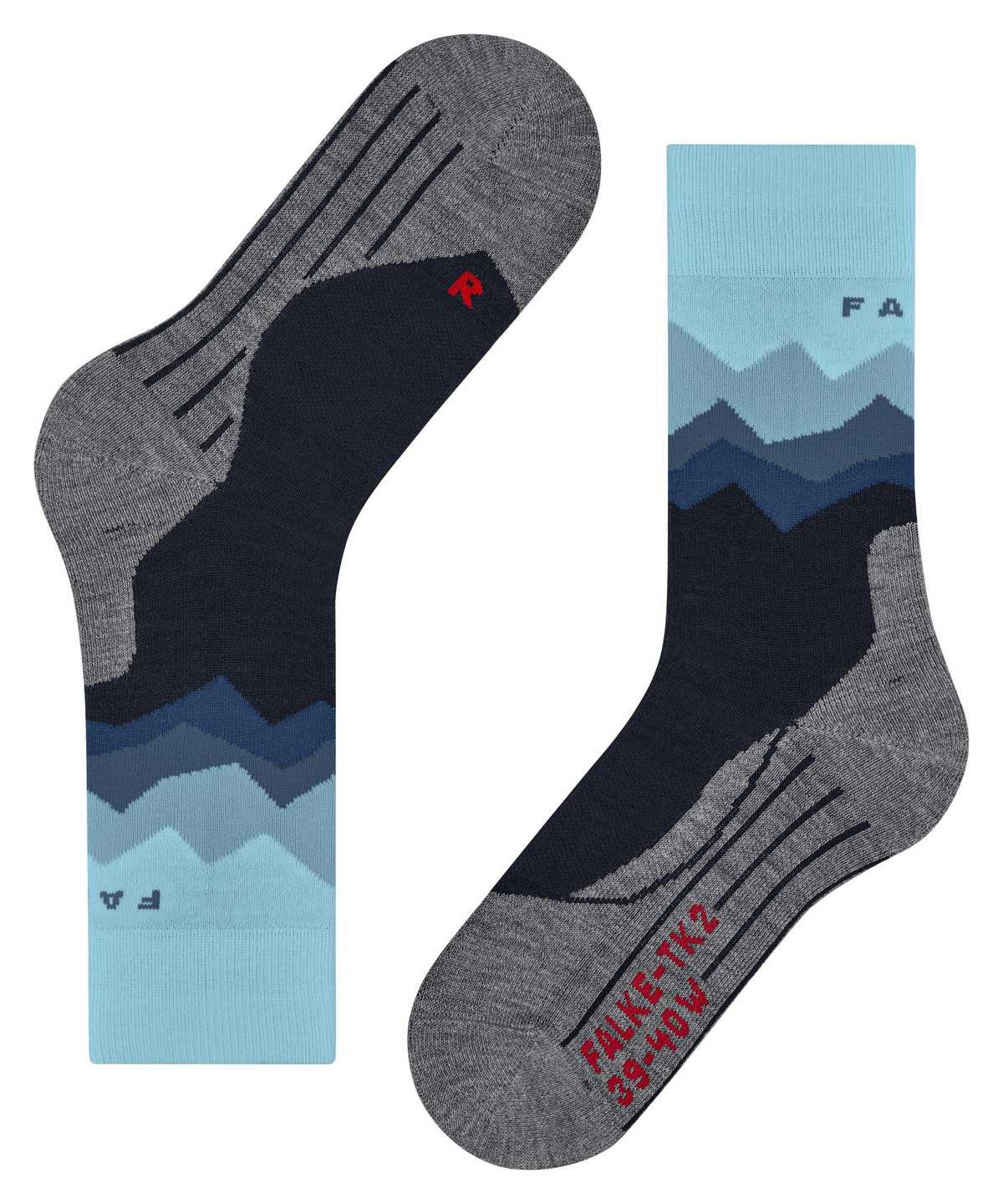 Sports Socks Falke TK2 Explore Trekking Socks Damskie Niebieskie | NIWCVR-428