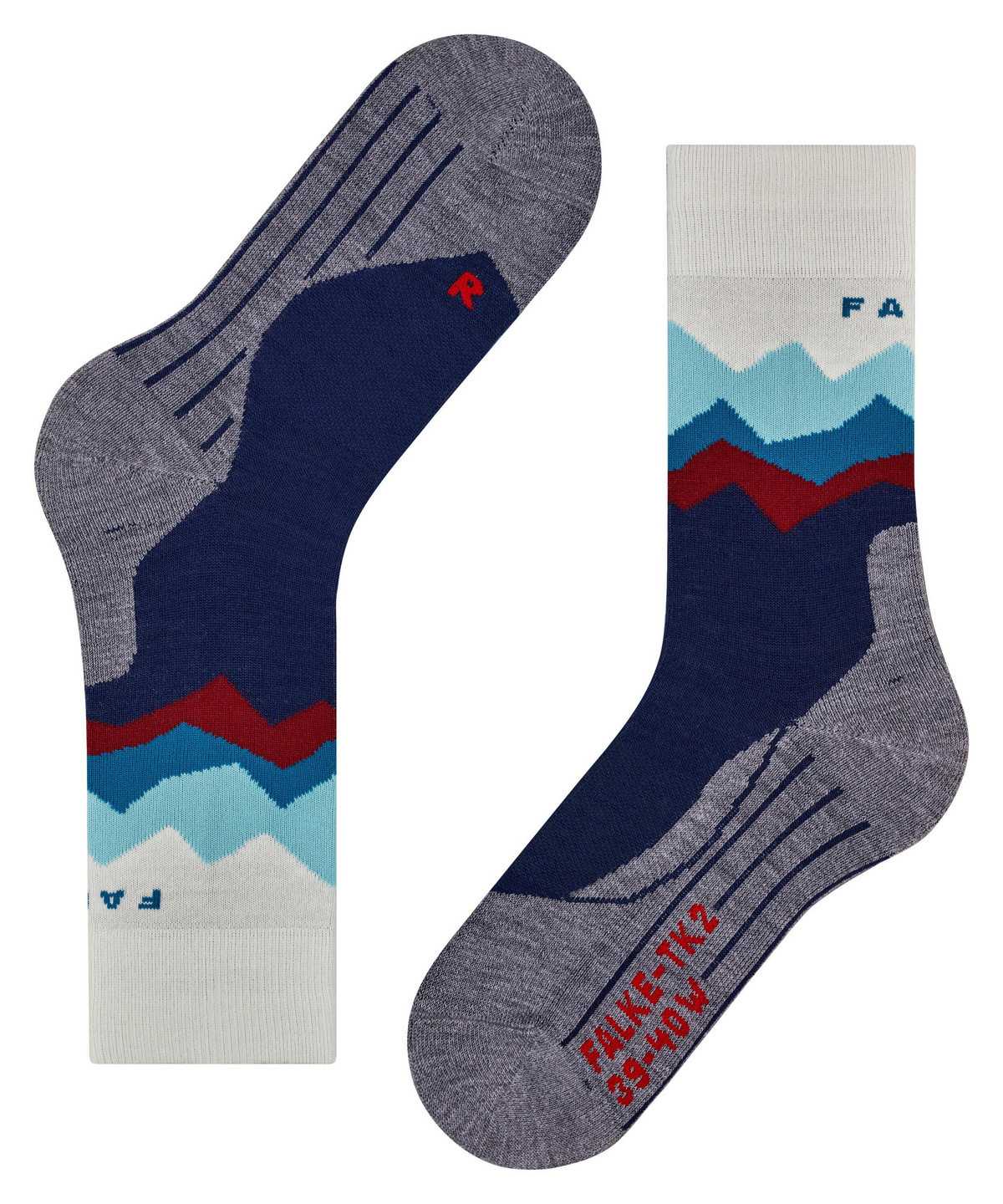 Sports Socks Falke TK2 Explore Trekking Socks Damskie Niebieskie | ENPWTK-387