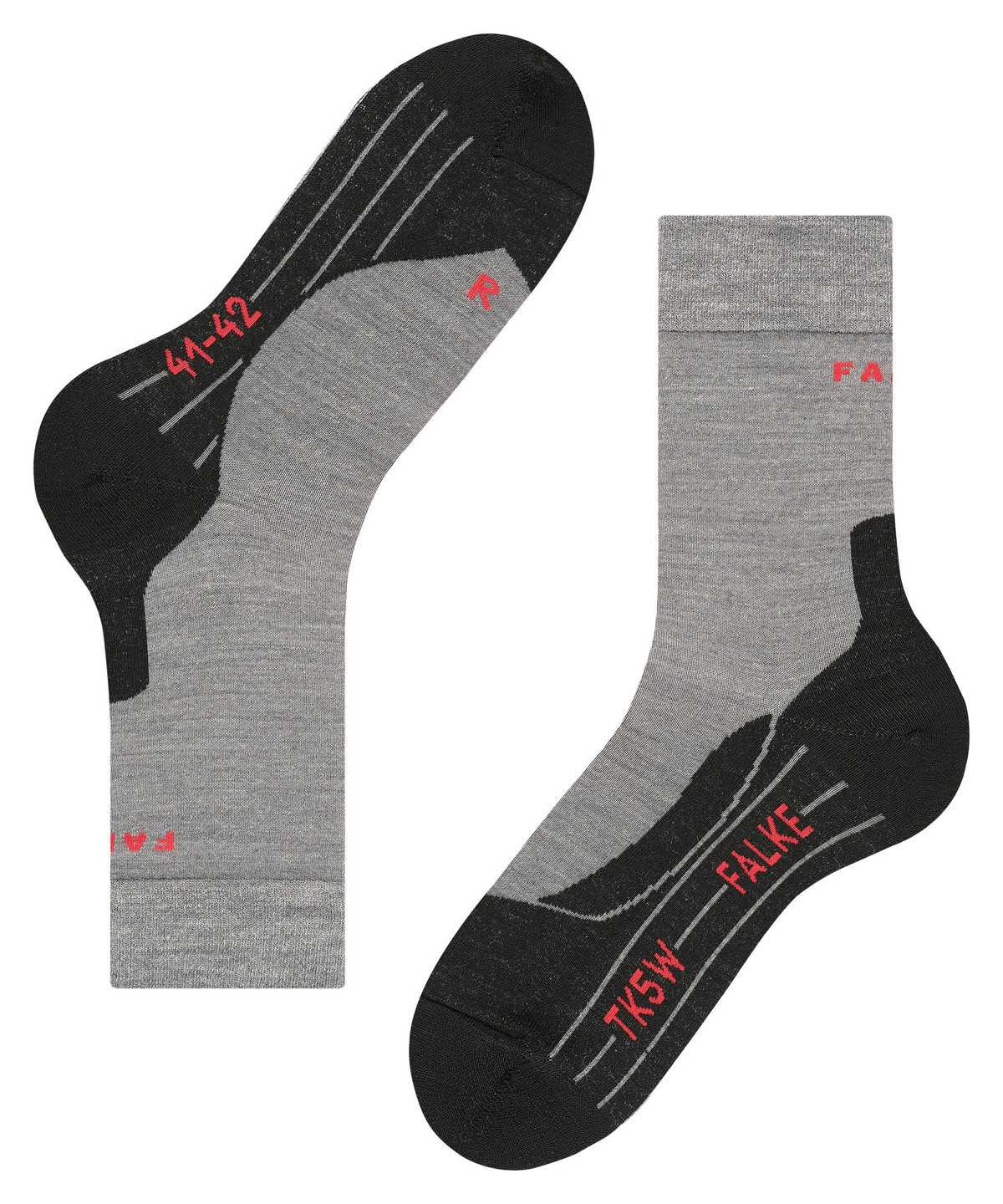 Sports Socks Falke TK5 Wander Trekking Socks Damskie Szare | BWARGF-410