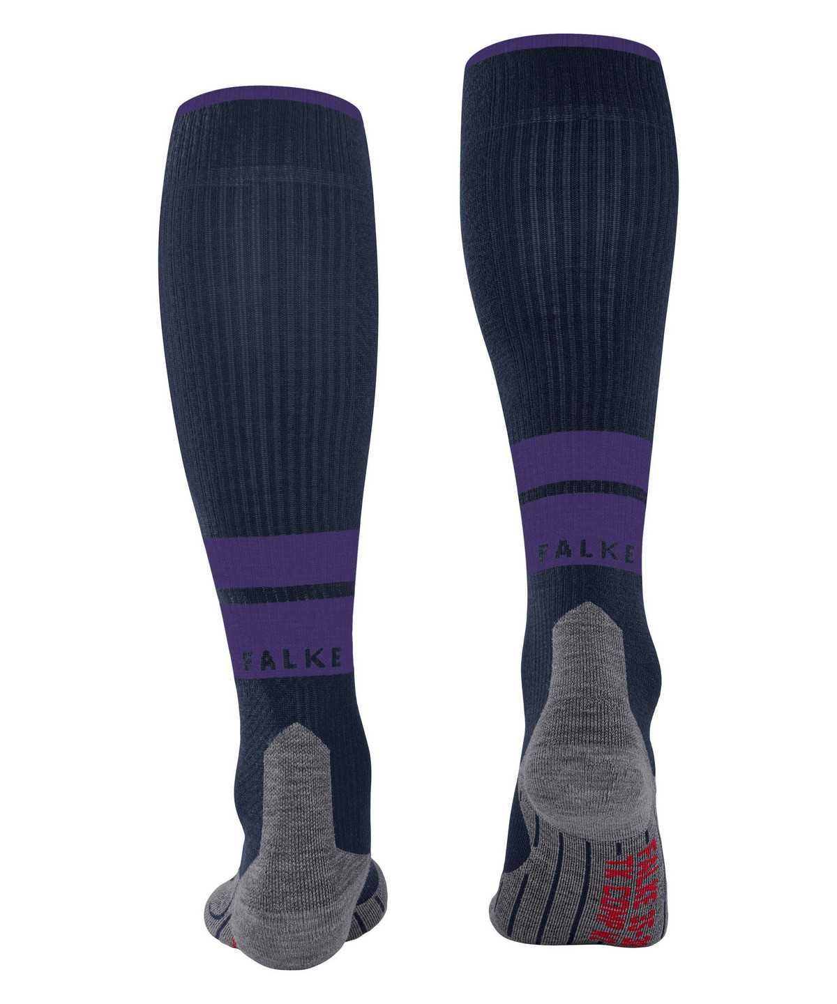 Sports Socks Falke TK Compression Energy Trekking Knee-high Socks Damskie Niebieskie | IVLBEM-563