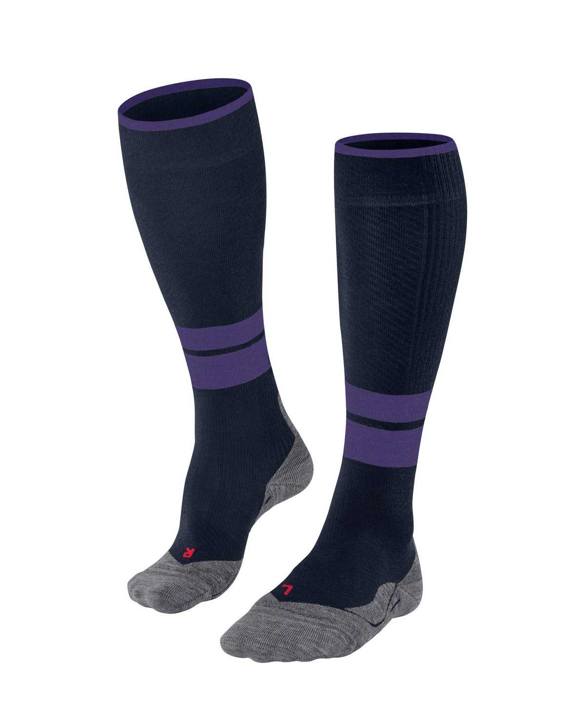 Sports Socks Falke TK Compression Energy Trekking Knee-high Socks Damskie Niebieskie | IVLBEM-563