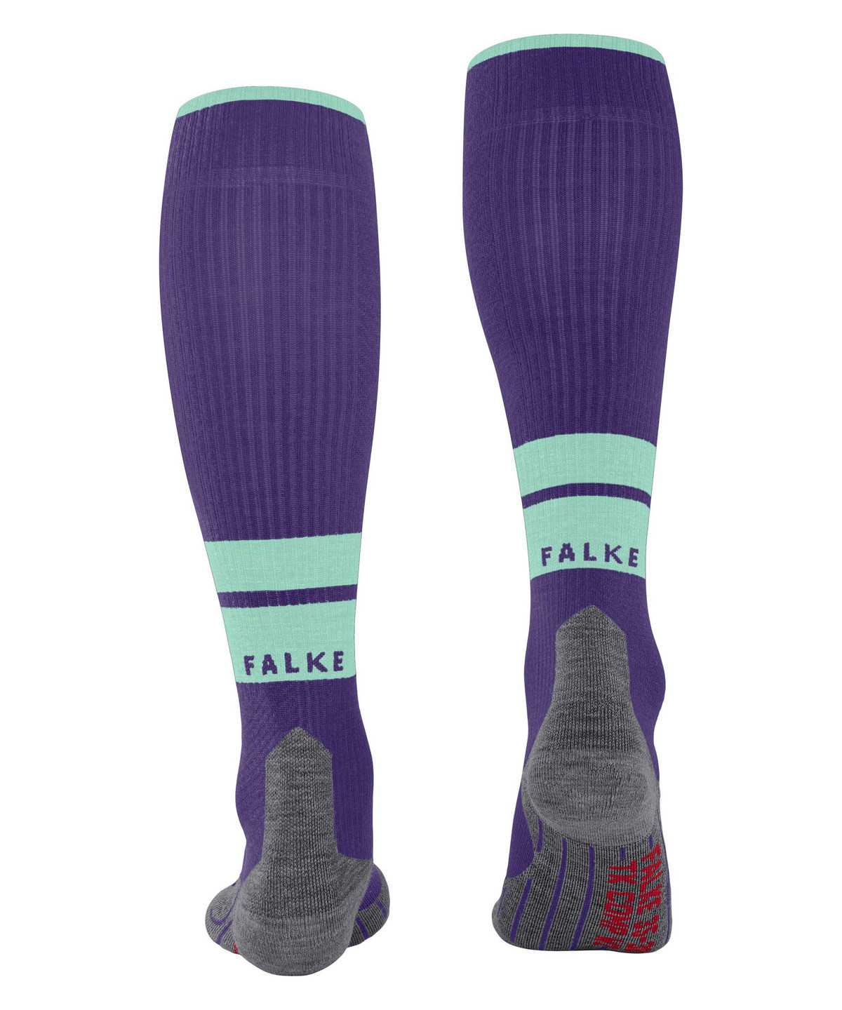 Sports Socks Falke TK Compression Energy Trekking Knee-high Socks Damskie Fioletowe | TOBEIP-469