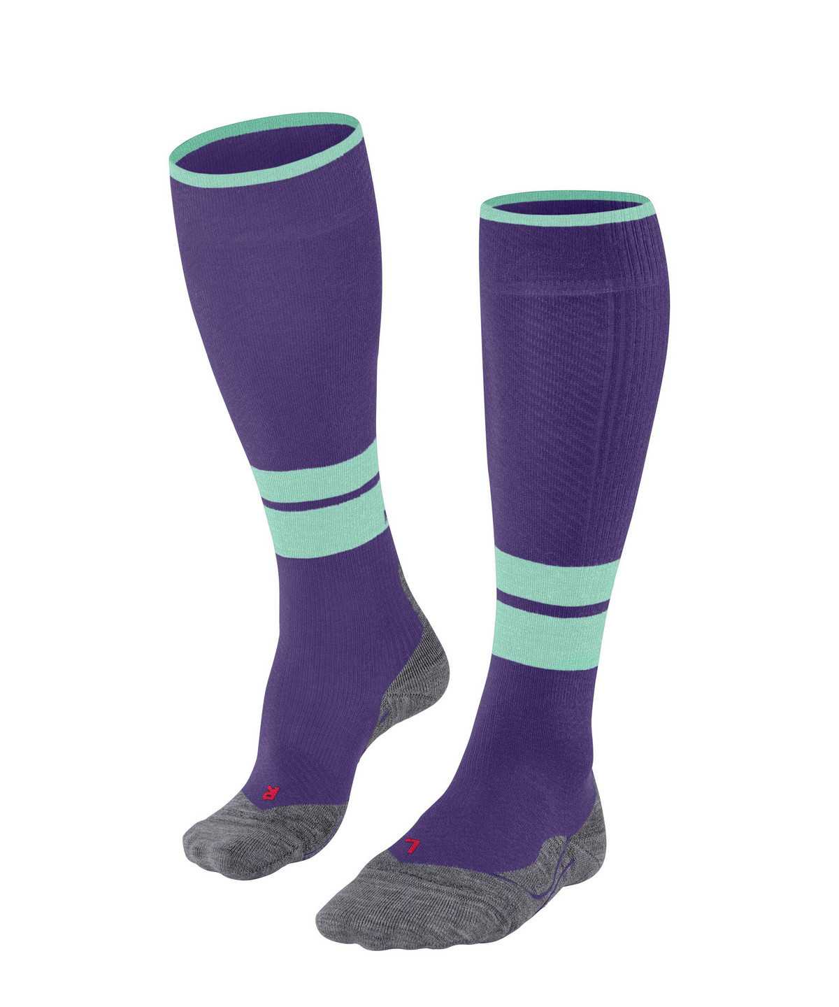 Sports Socks Falke TK Compression Energy Trekking Knee-high Socks Damskie Fioletowe | TOBEIP-469