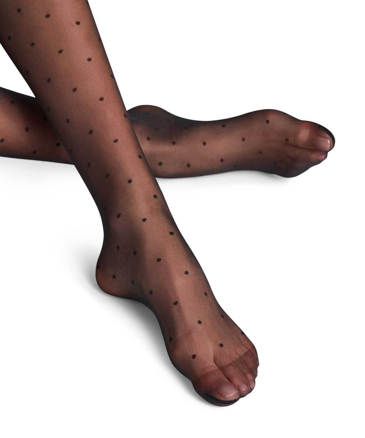 Thigh Highs Falke Dot 15 DEN Stay-ups Damskie Czarne | AFOJIZ-064