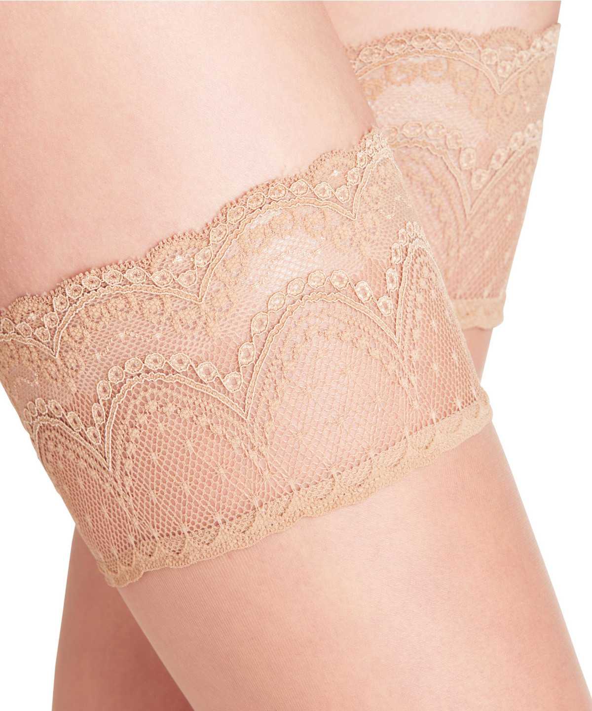 Thigh Highs Falke Invisible Deluxe 8 DEN Stay-ups Damskie Brązowe | KLPVGS-284