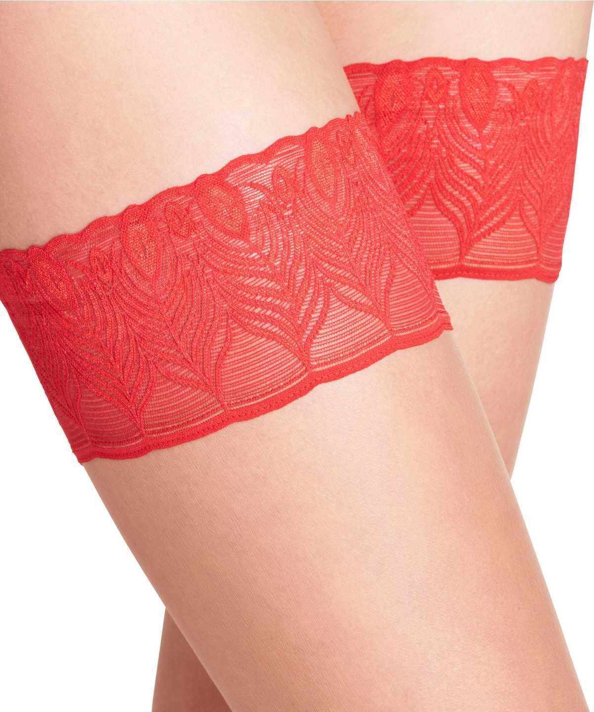 Thigh Highs Falke Lunelle 8 DEN Stay-ups Damskie Czerwone | OWTCUH-801