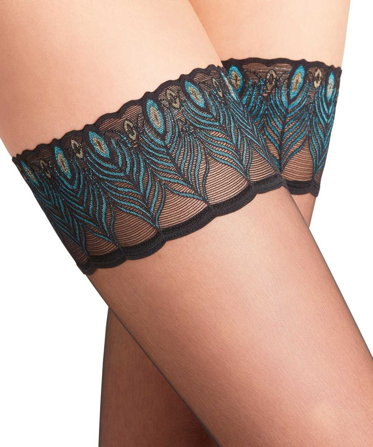 Thigh Highs Falke Lunelle 8 DEN Stay-ups Damskie Czarne | APZNEJ-895