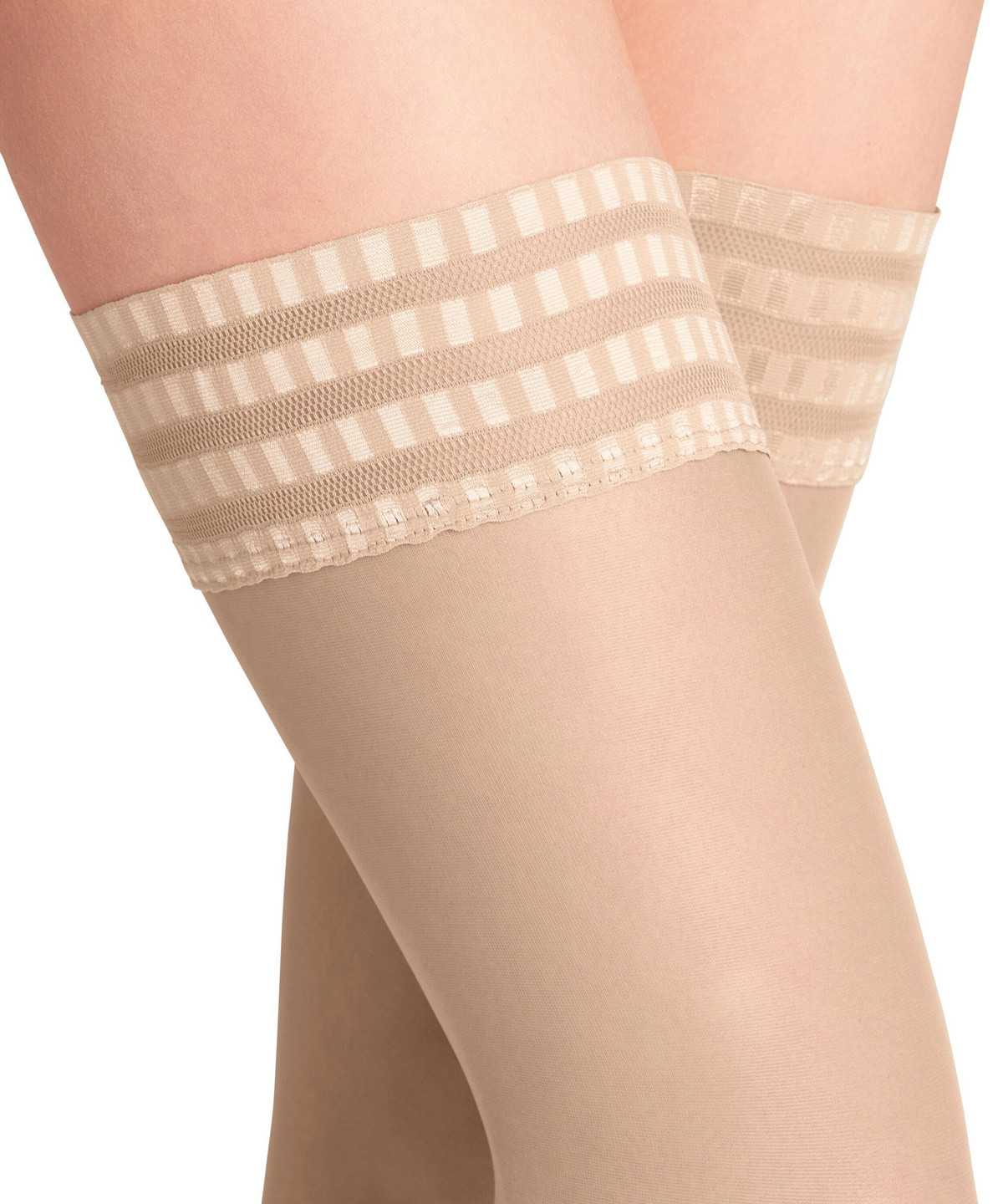 Thigh Highs Falke Pure Matt 20 DEN Stay-ups Damskie Beżowe | TJECAG-834