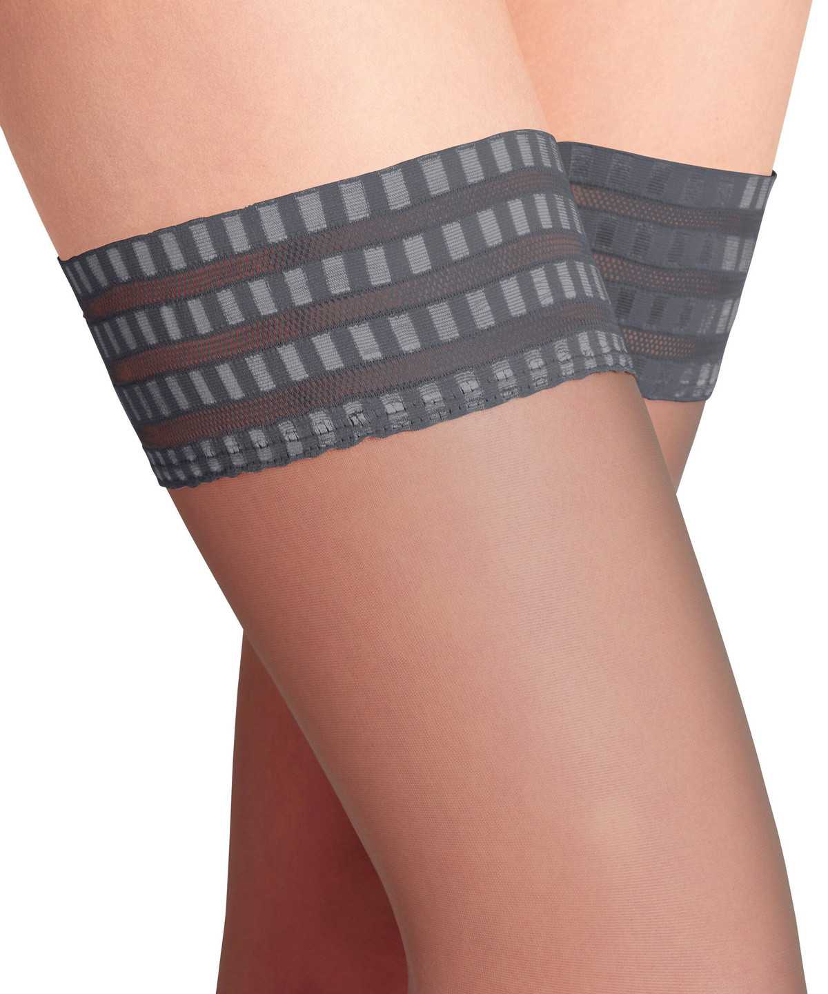 Thigh Highs Falke Pure Matt 20 DEN Stay-ups Damskie Niebieskie | VUSOWY-867