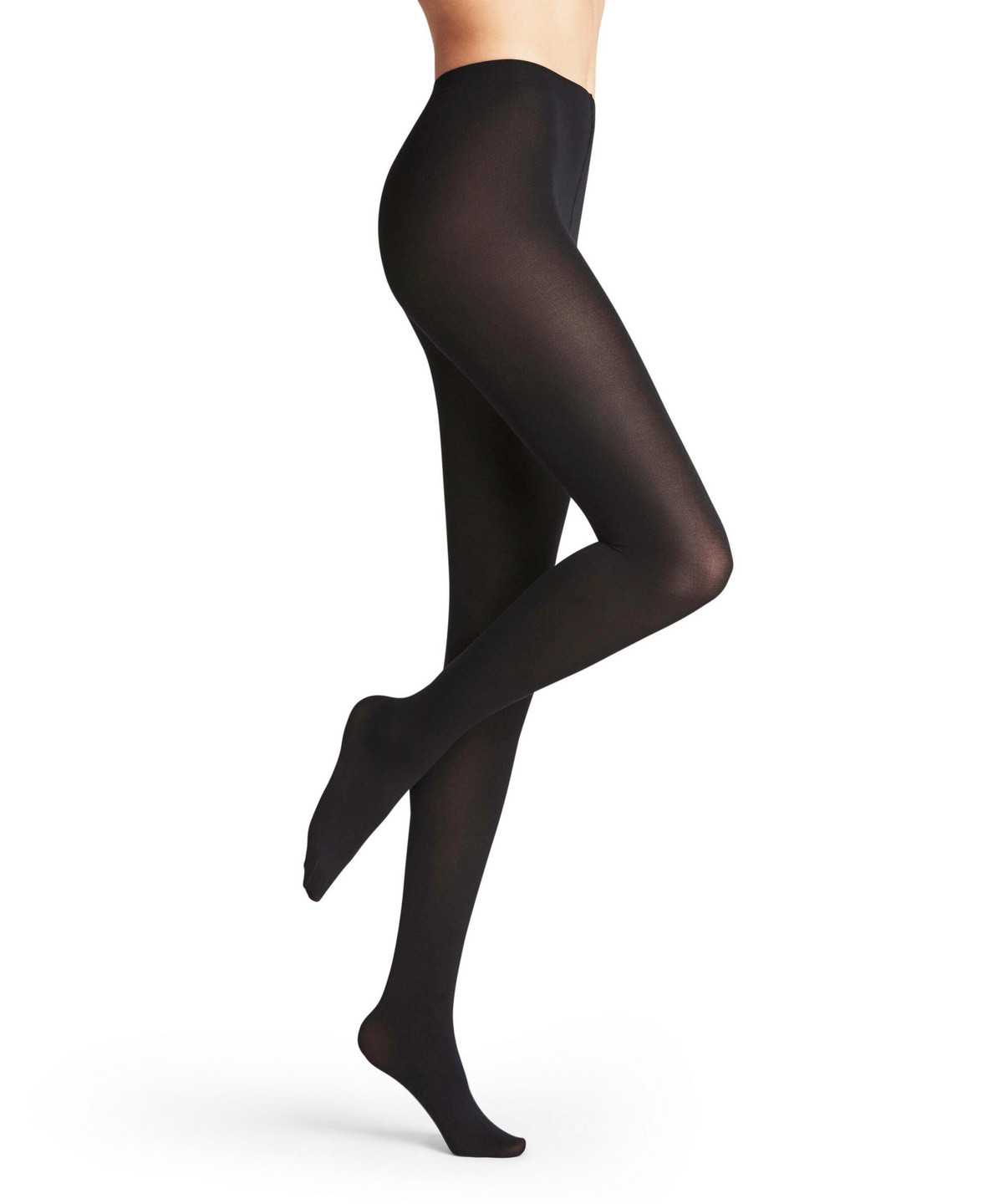 Tights Falke Cotton Touch Tights Damskie Czarne | FZMQOJ-563