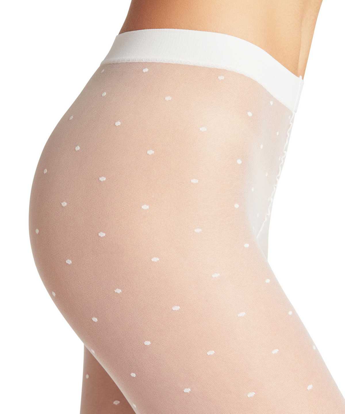 Tights Falke Dot 15 DEN Tights Damskie Białe | UVLPTR-564