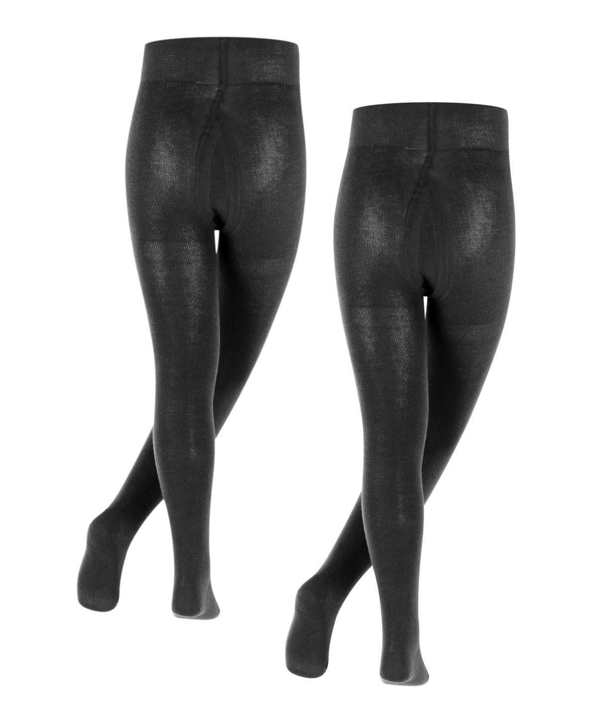 Tights Falke Family 2-Pack Tights Dziecięce Czarne | KSYRZU-023