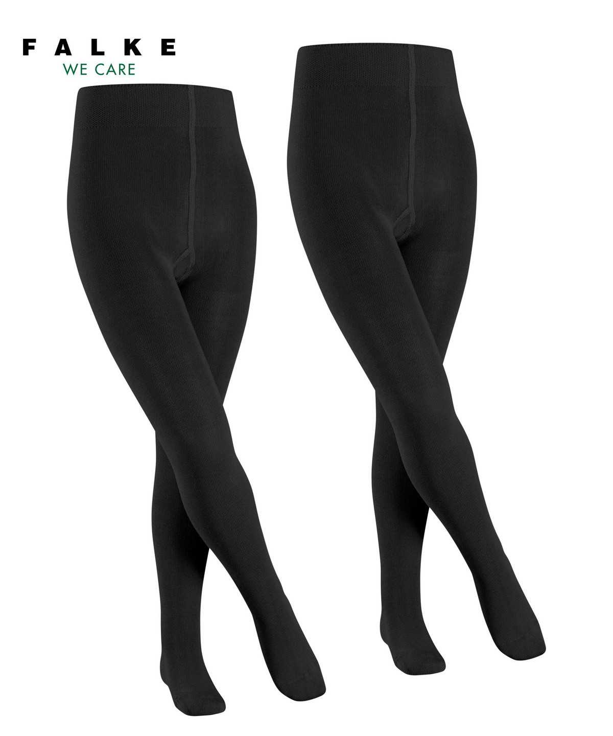 Tights Falke Family 2-Pack Tights Dziecięce Czarne | KSYRZU-023