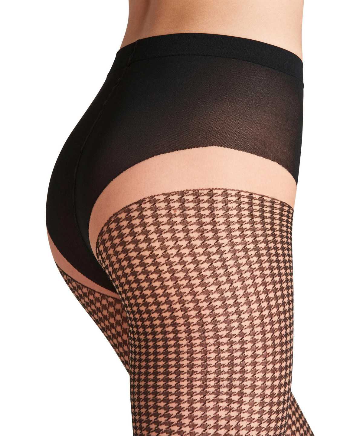 Tights Falke Houndstooth 15 DEN Tights Damskie Beżowe | QRMFZC-427