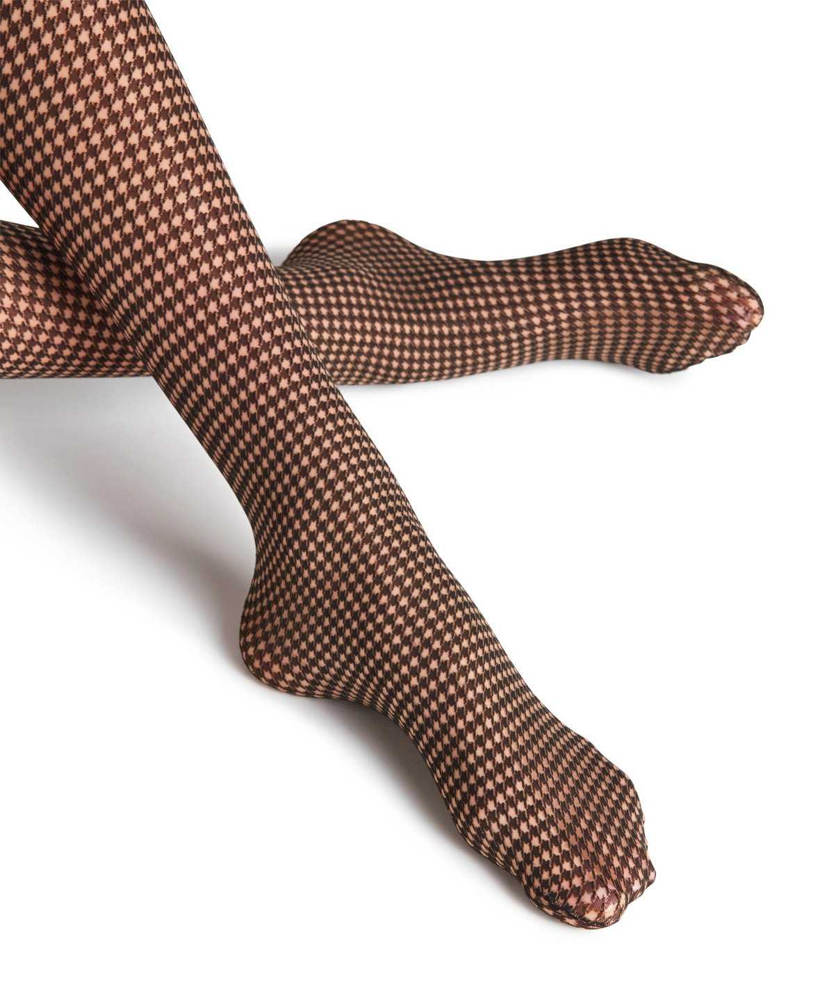 Tights Falke Houndstooth 15 DEN Tights Damskie Beżowe | QRMFZC-427