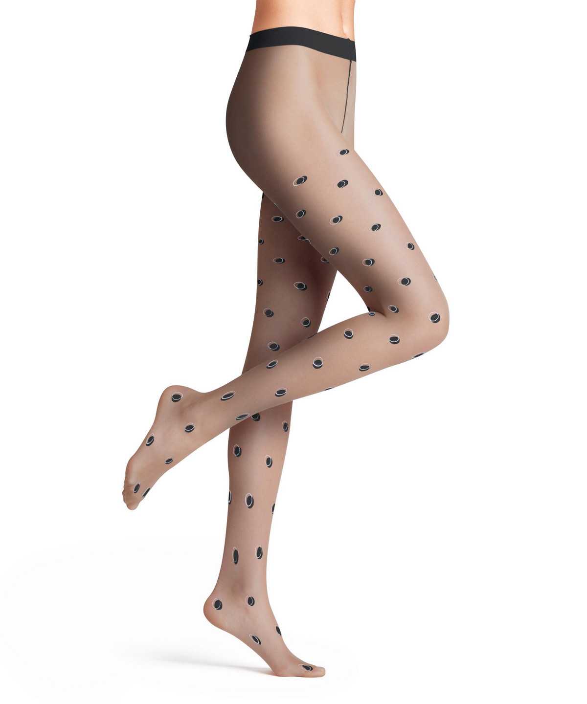 Tights Falke Top Dot 20 DEN Tights Damskie Czarne | RHFSZC-149