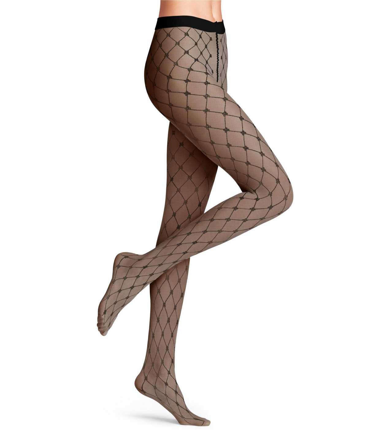 Tights Falke Twisted Story 20 DEN Tights Damskie Czarne | YBCVPE-279